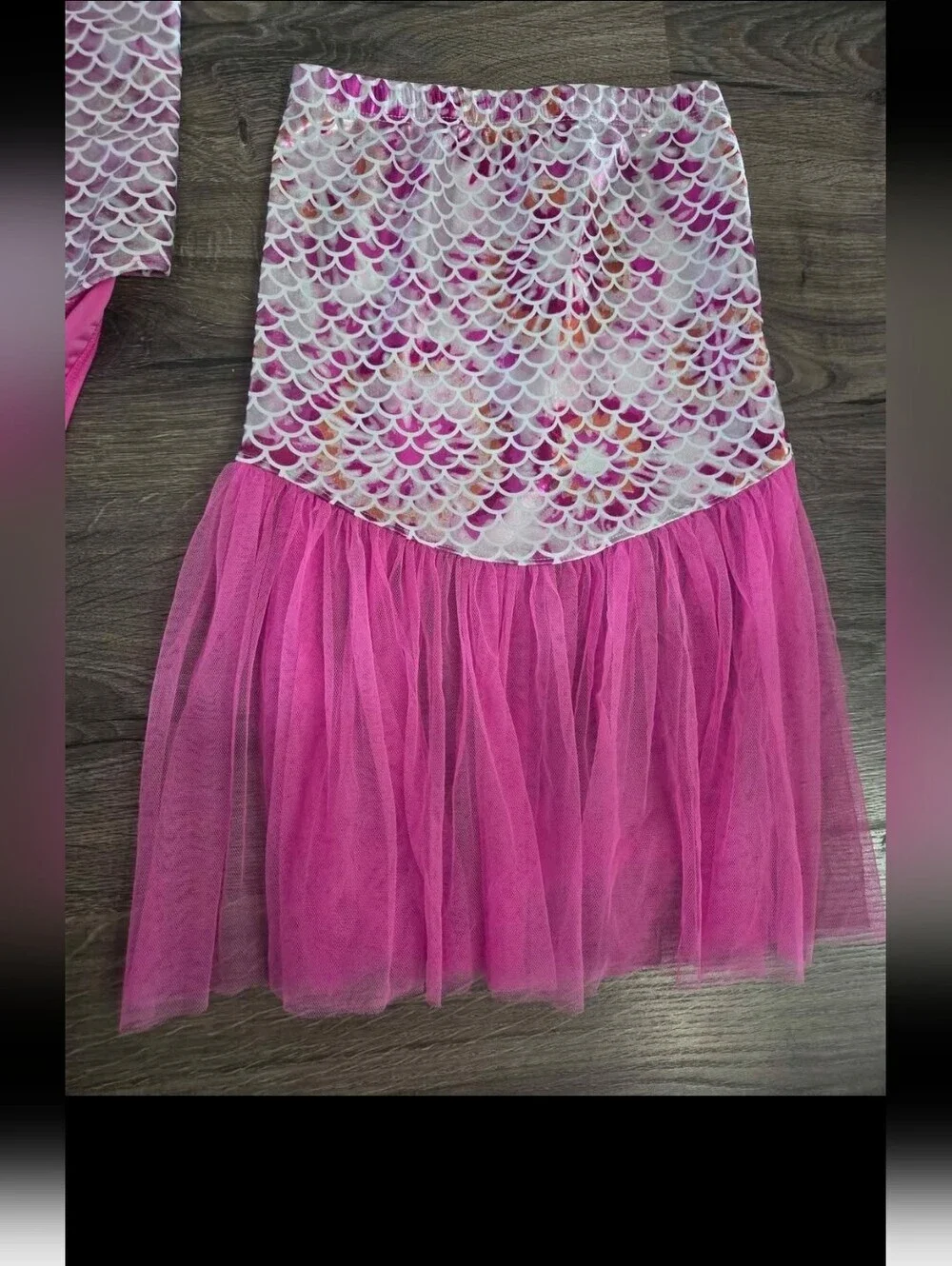 Girls Pink Mermaid Swimsuit Set Size 6
